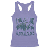 Protect Our National Parks Racerback Tank Top Retro Mountain Nature Graphic