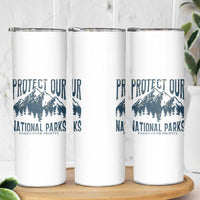 Protect Our National Parks Skinny Tumbler Retro Mountain Nature Graphic