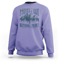 Protect Our National Parks Sweatshirt Retro Mountain Nature Graphic
