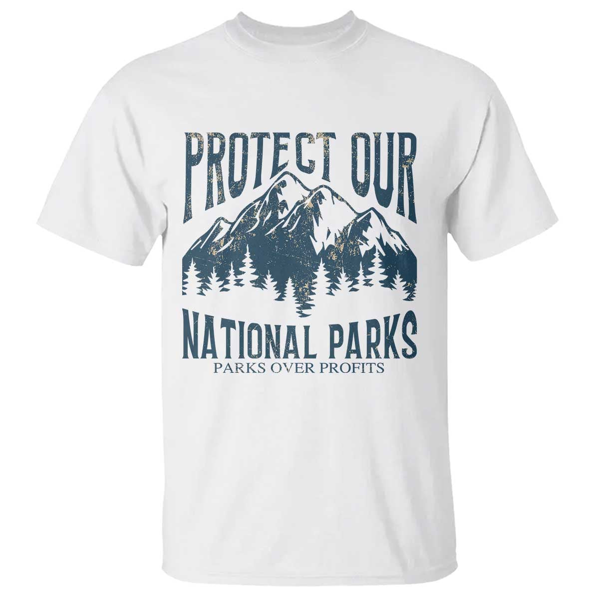 Protect Our National Parks T Shirt Retro Mountain Nature Graphic