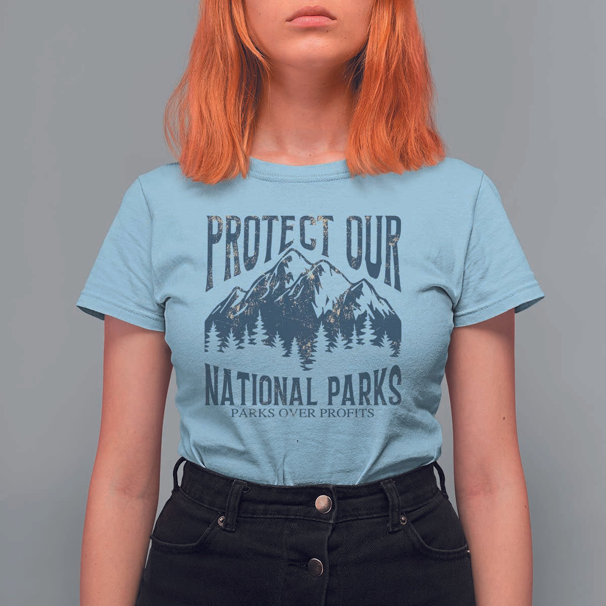 Protect Our National Parks T Shirt For Women Retro Mountain Nature Graphic