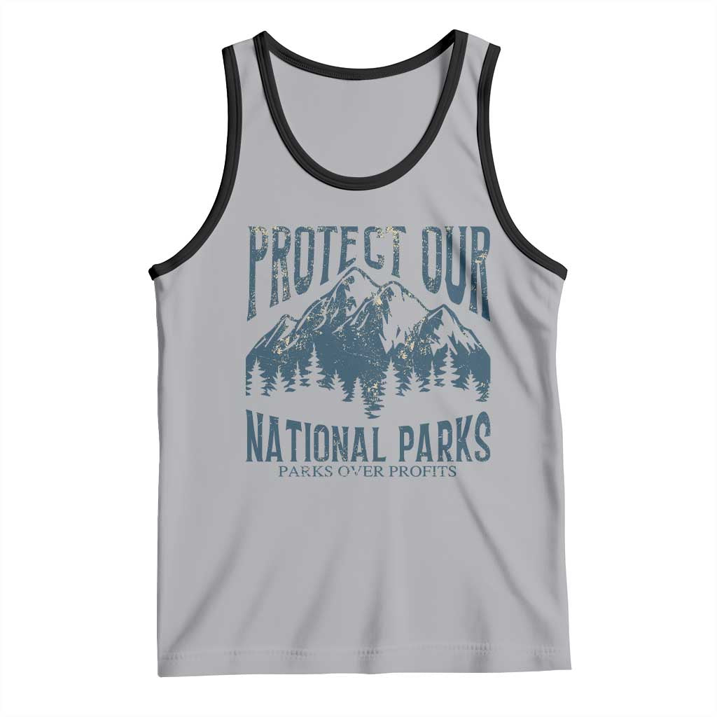 Protect Our National Parks Tank Top Retro Mountain Nature Graphic
