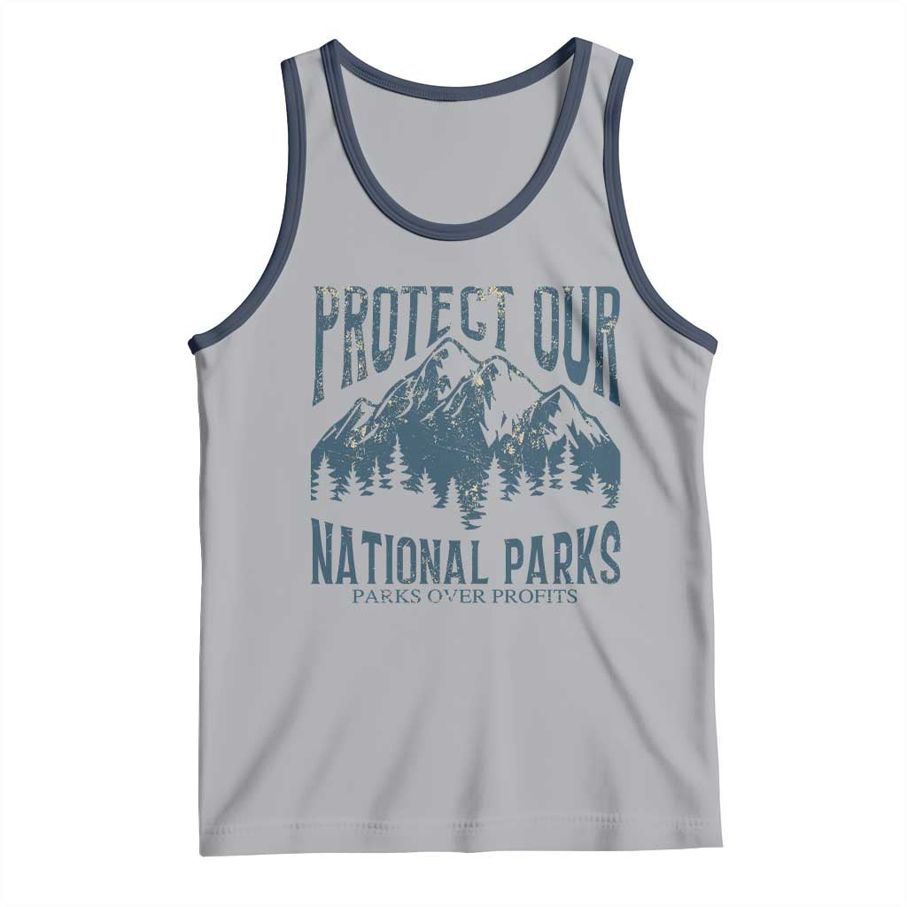 Protect Our National Parks Tank Top Retro Mountain Nature Graphic