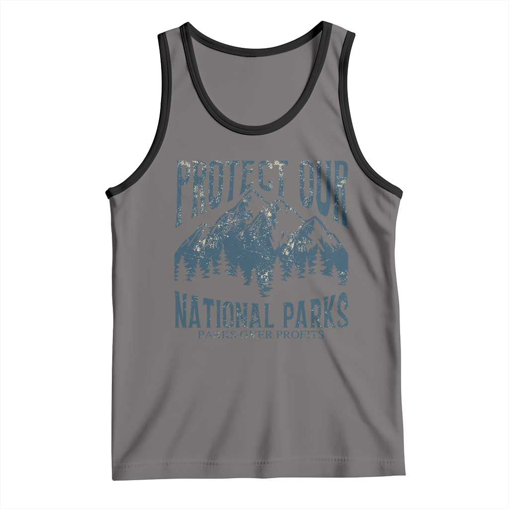 Protect Our National Parks Tank Top Retro Mountain Nature Graphic