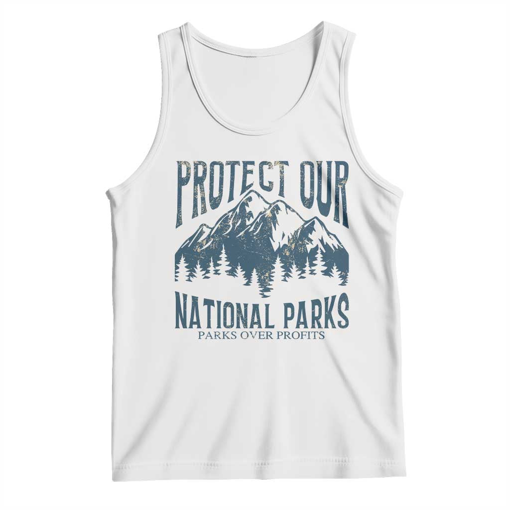Protect Our National Parks Tank Top Retro Mountain Nature Graphic
