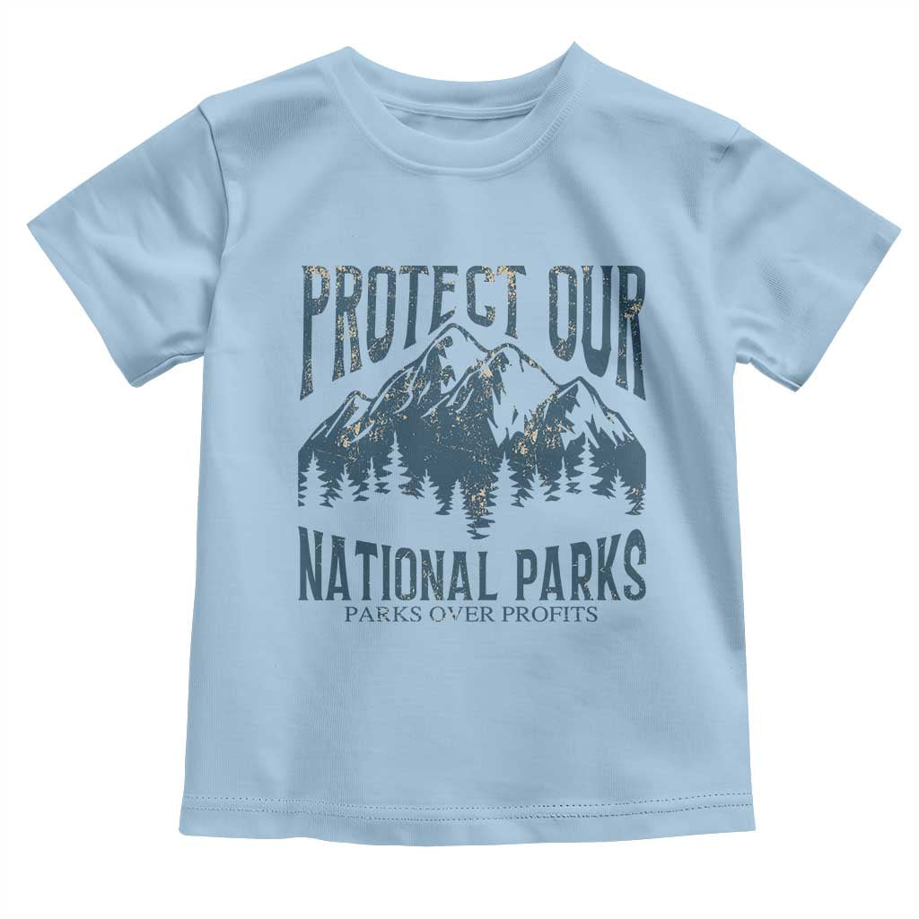 Protect Our National Parks Toddler T Shirt Retro Mountain Nature Graphic