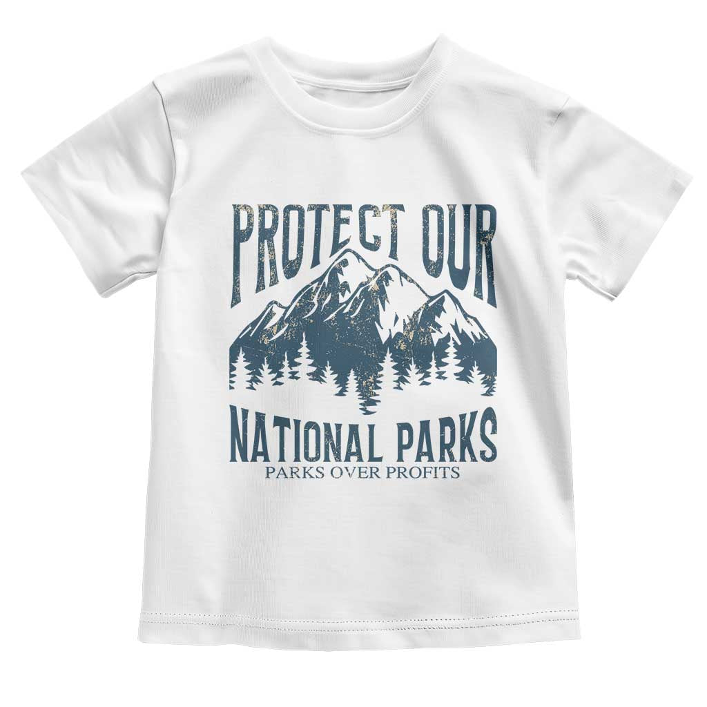 Protect Our National Parks Toddler T Shirt Retro Mountain Nature Graphic