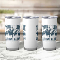 Protect Our National Parks Tumbler Cup Retro Mountain Nature Graphic