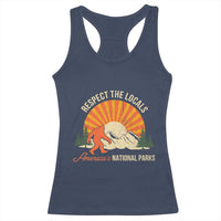 Respect The Locals Racerback Tank Top America's National Parks Vintage Bigfoot