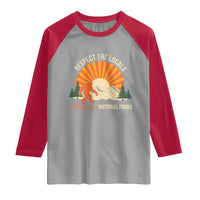 Respect The Locals Raglan Shirt America's National Parks Vintage Bigfoot