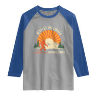 Respect The Locals Raglan Shirt America's National Parks Vintage Bigfoot