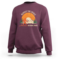 Respect The Locals Sweatshirt America's National Parks Vintage Bigfoot