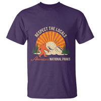 Respect The Locals T Shirt America's National Parks Vintage Bigfoot