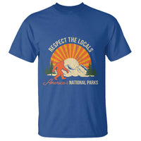 Respect The Locals T Shirt America's National Parks Vintage Bigfoot