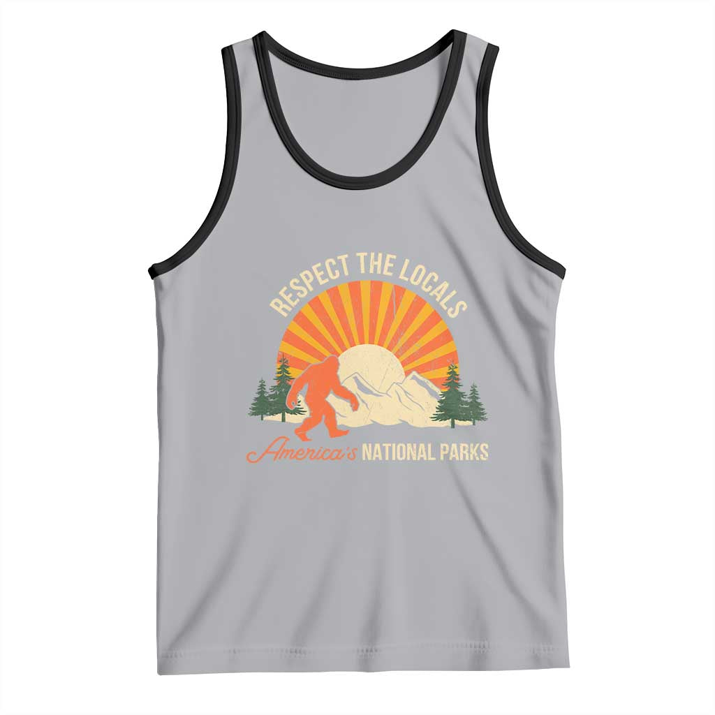 Respect The Locals Tank Top America's National Parks Vintage Bigfoot