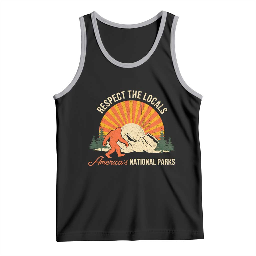 Respect The Locals Tank Top America's National Parks Vintage Bigfoot