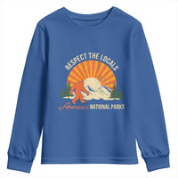 Respect The Locals Youth Sweatshirt America's National Parks Vintage Bigfoot