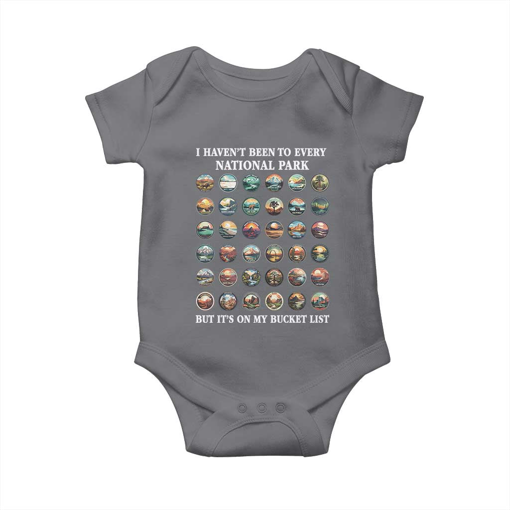 National Parks Bucket List Baby Onesie I Haven't Been To Wishlist