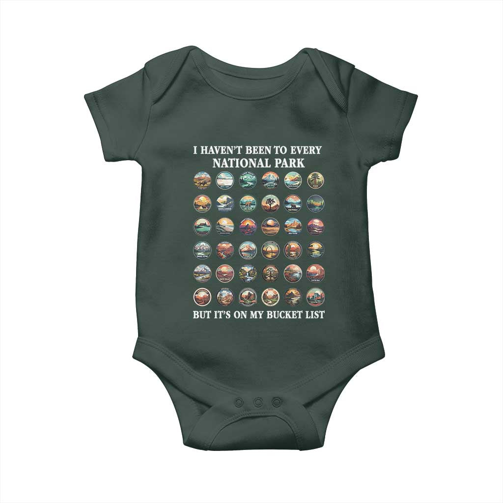 National Parks Bucket List Baby Onesie I Haven't Been To Wishlist