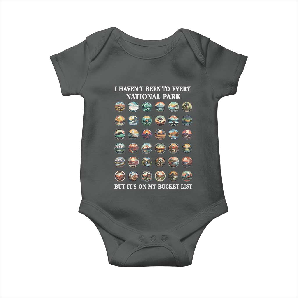 National Parks Bucket List Baby Onesie I Haven't Been To Wishlist