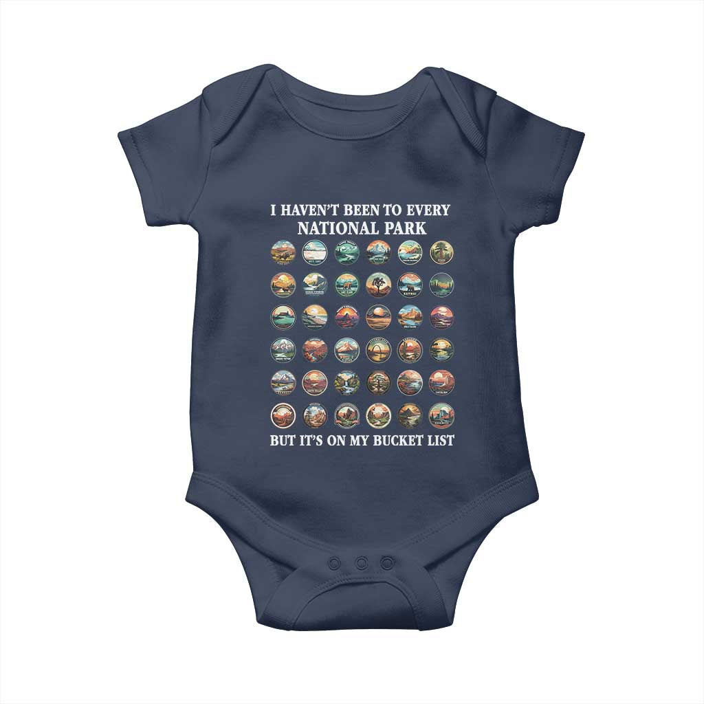 National Parks Bucket List Baby Onesie I Haven't Been To Wishlist
