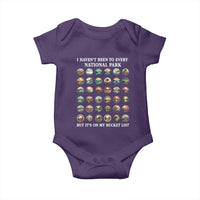National Parks Bucket List Baby Onesie I Haven't Been To Wishlist