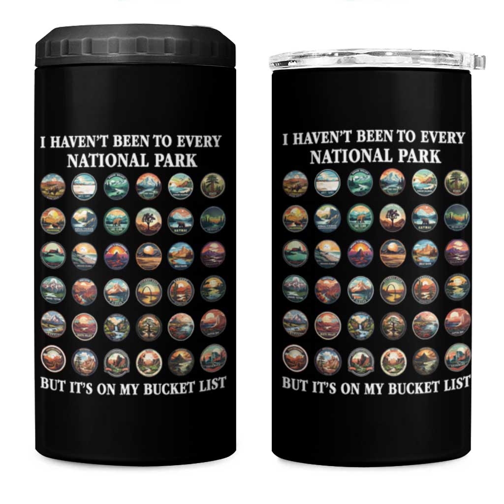 National Parks Bucket List 4 in 1 Can Cooler Tumbler I Haven't Been To Wishlist