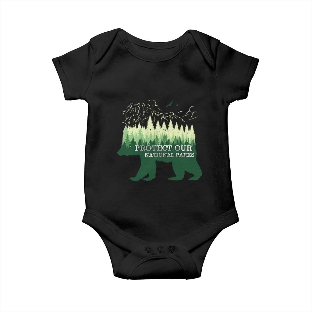Protect Our Parks National Park Baby Onesie Bear Hiking Nature