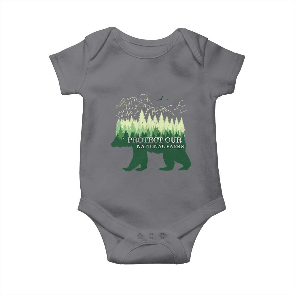 Protect Our Parks National Park Baby Onesie Bear Hiking Nature