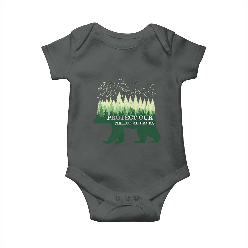 Protect Our Parks National Park Baby Onesie Bear Hiking Nature