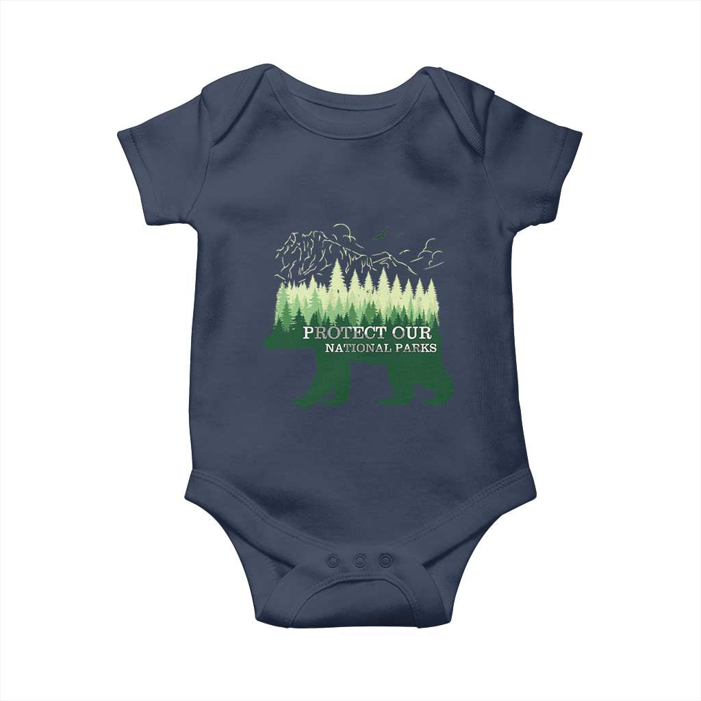 Protect Our Parks National Park Baby Onesie Bear Hiking Nature
