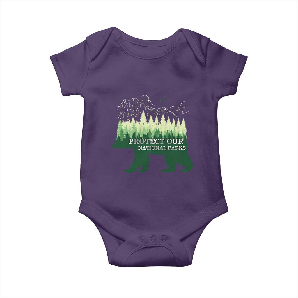 Protect Our Parks National Park Baby Onesie Bear Hiking Nature