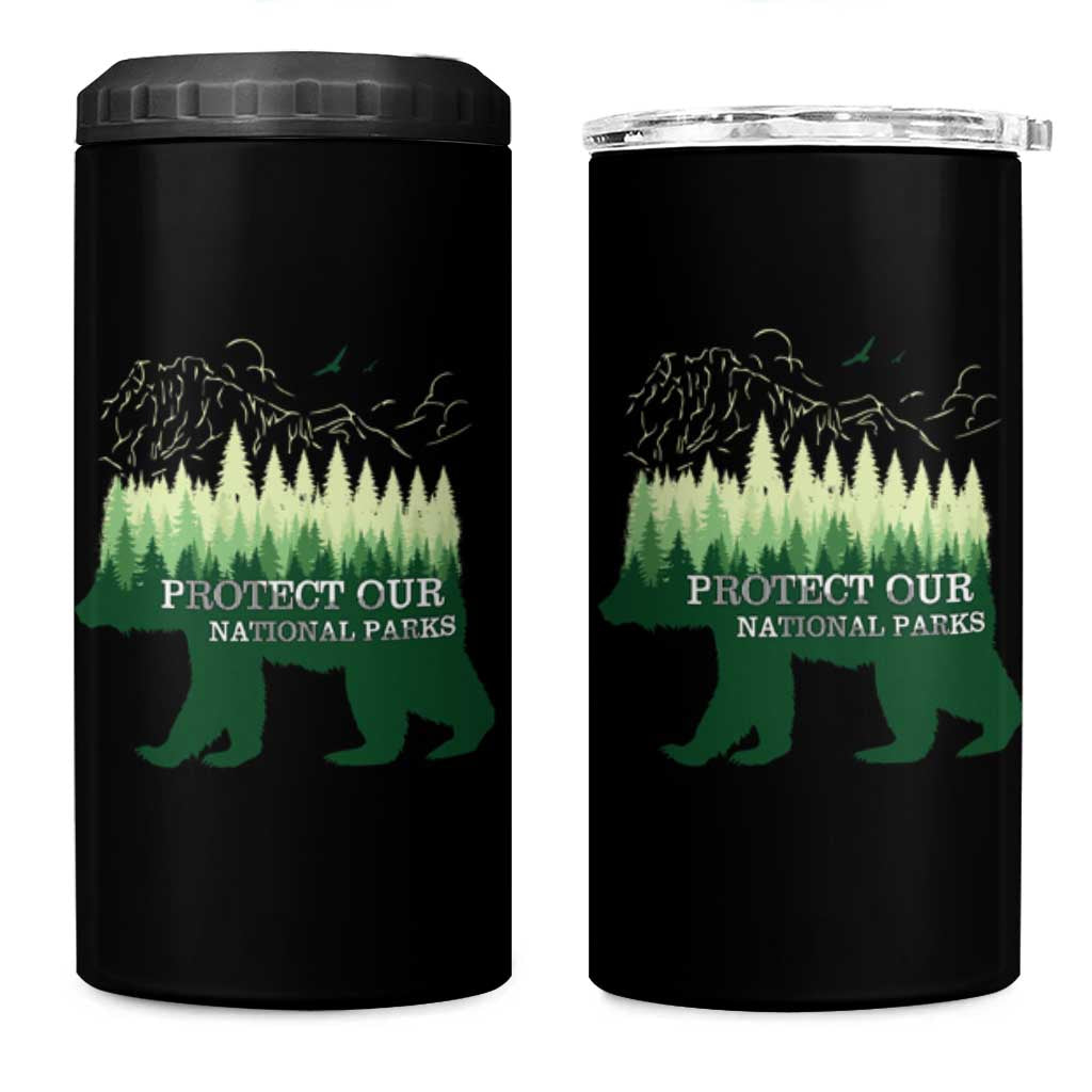 Protect Our Parks National Park 4 in 1 Can Cooler Tumbler Bear Hiking Nature