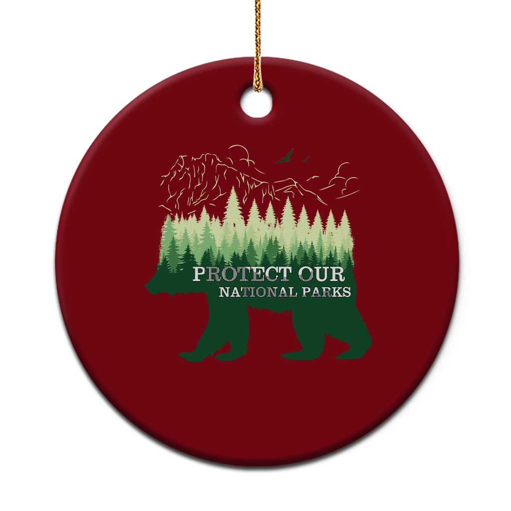 Protect Our Parks National Park Ceramic Ornament Bear Hiking Nature - Wonder Print Shop