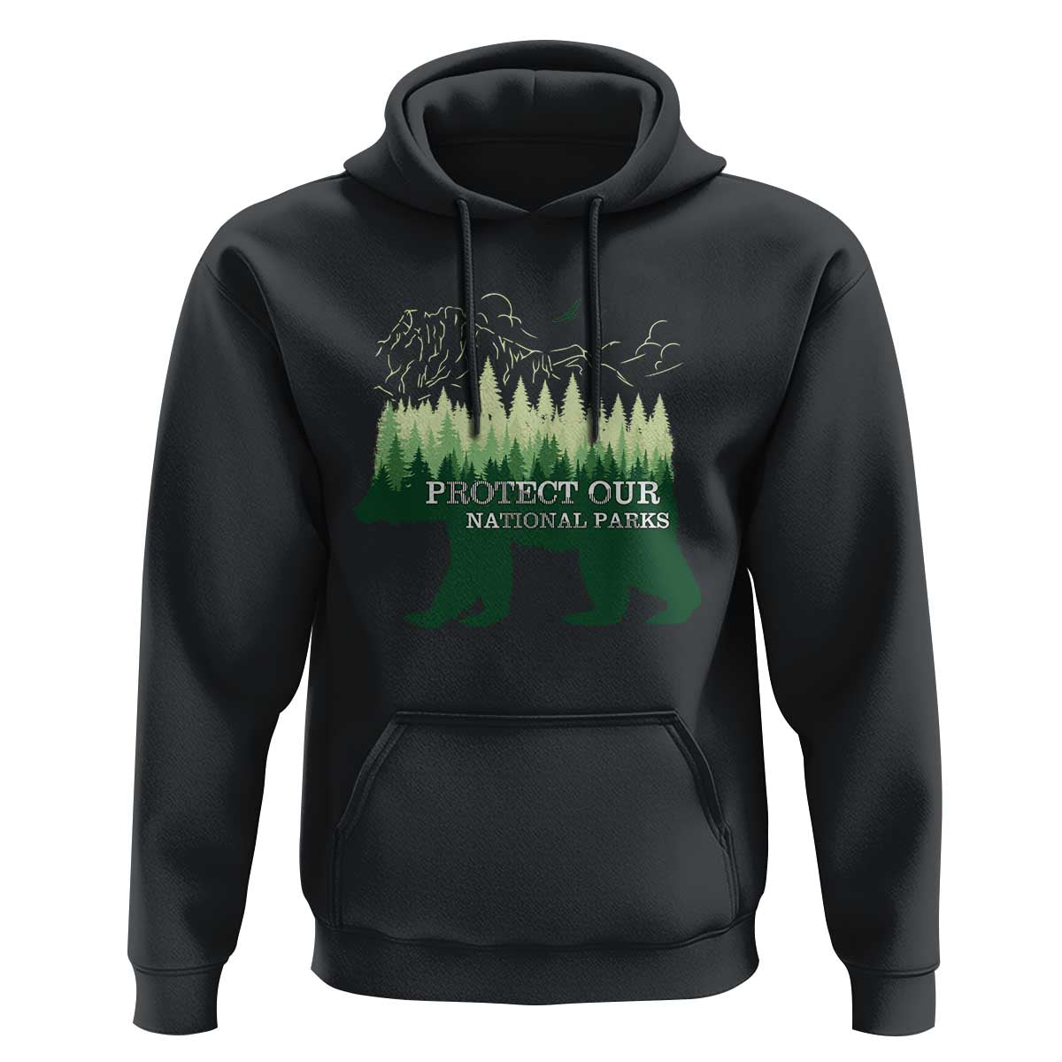 Protect Our Parks National Park Hoodie Bear Hiking Nature