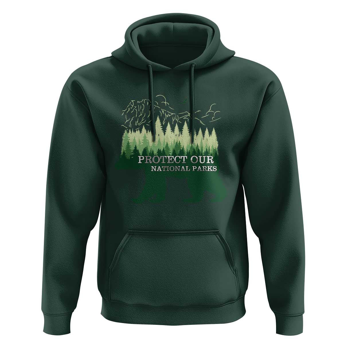 Protect Our Parks National Park Hoodie Bear Hiking Nature