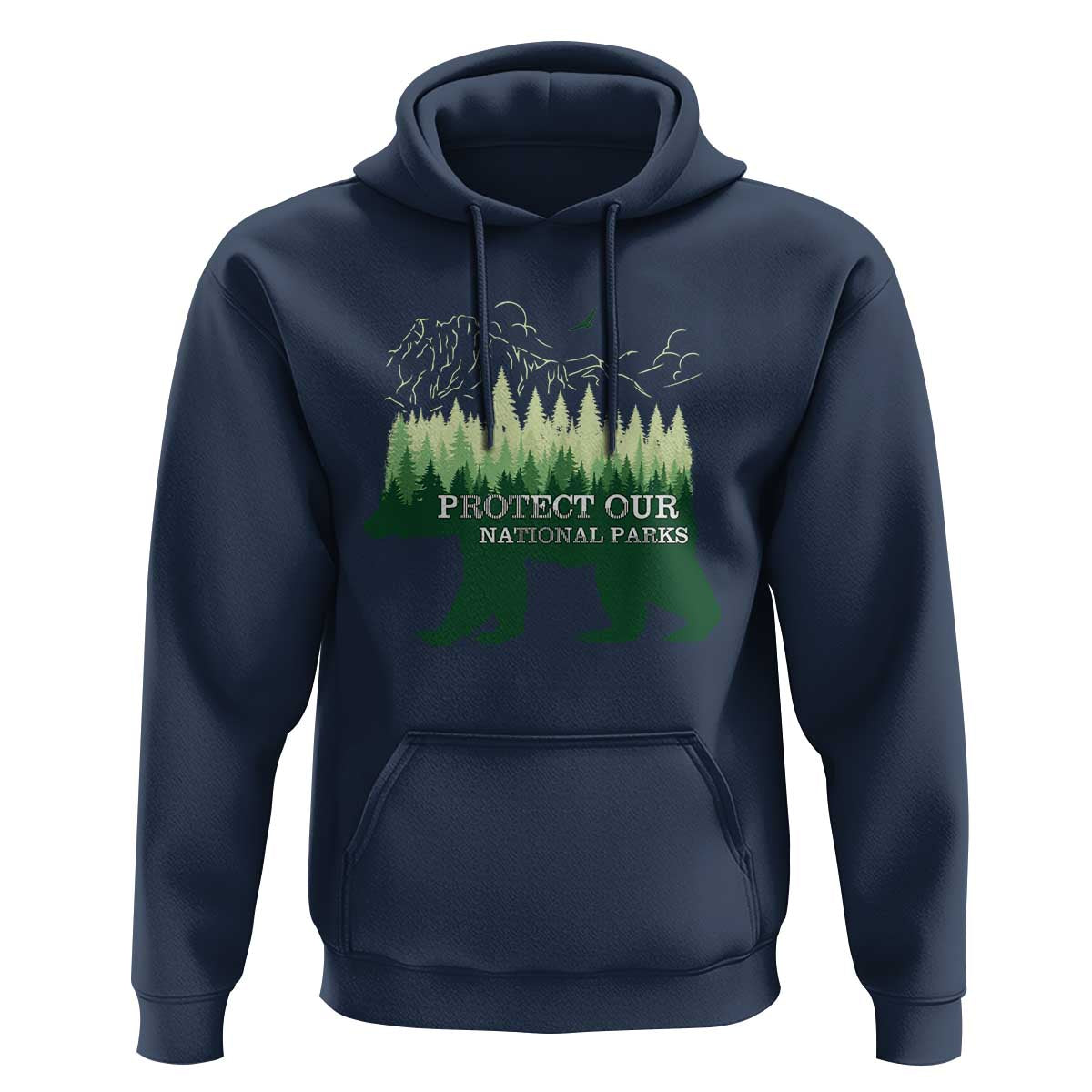 Protect Our Parks National Park Hoodie Bear Hiking Nature