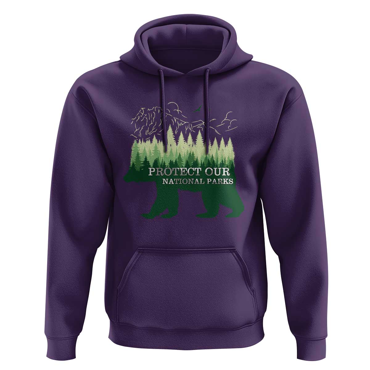 Protect Our Parks National Park Hoodie Bear Hiking Nature
