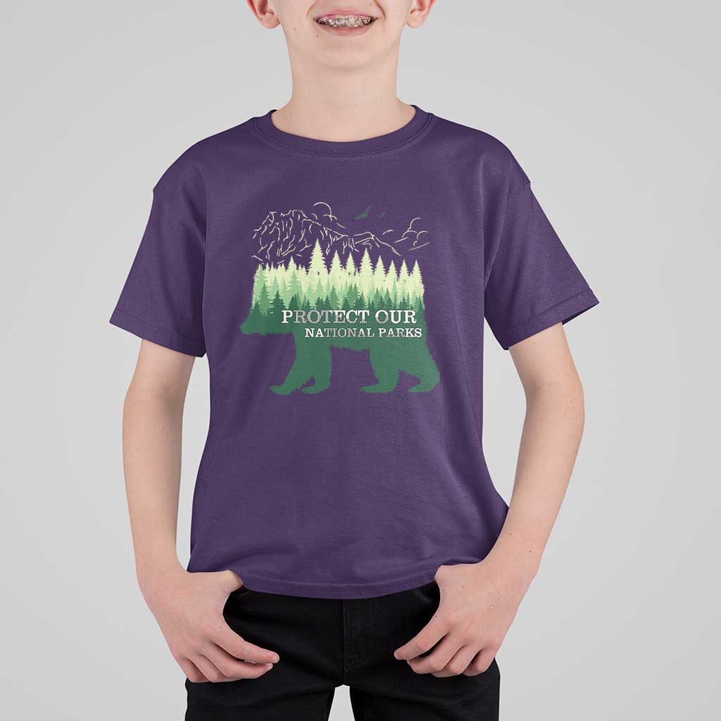 Protect Our Parks National Park T Shirt For Kid Bear Hiking Nature