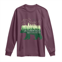 Protect Our Parks National Park Long Sleeve Shirt Bear Hiking Nature