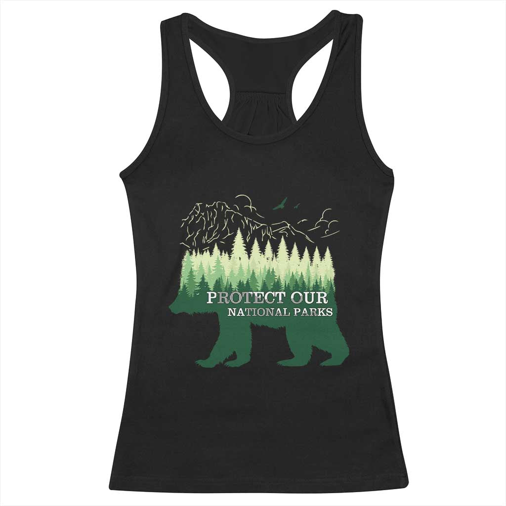 Protect Our Parks National Park Racerback Tank Top Bear Hiking Nature