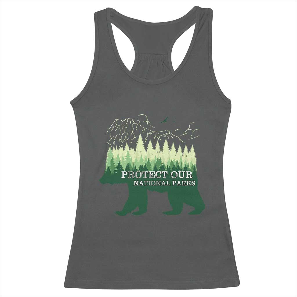 Protect Our Parks National Park Racerback Tank Top Bear Hiking Nature