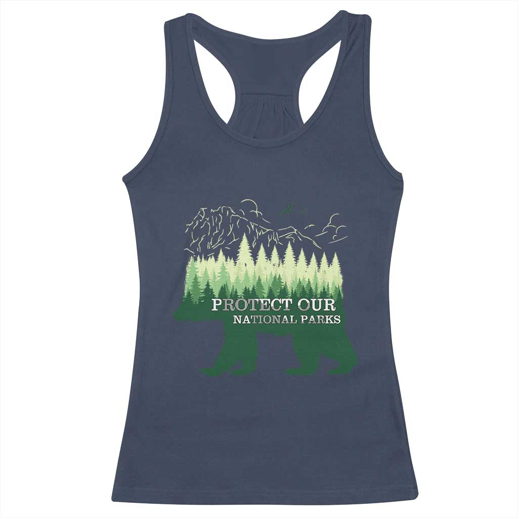 Protect Our Parks National Park Racerback Tank Top Bear Hiking Nature