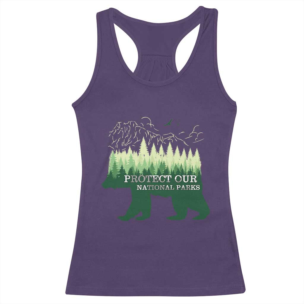 Protect Our Parks National Park Racerback Tank Top Bear Hiking Nature