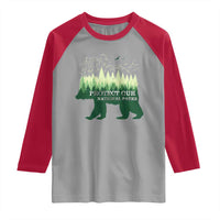 Protect Our Parks National Park Raglan Shirt Bear Hiking Nature