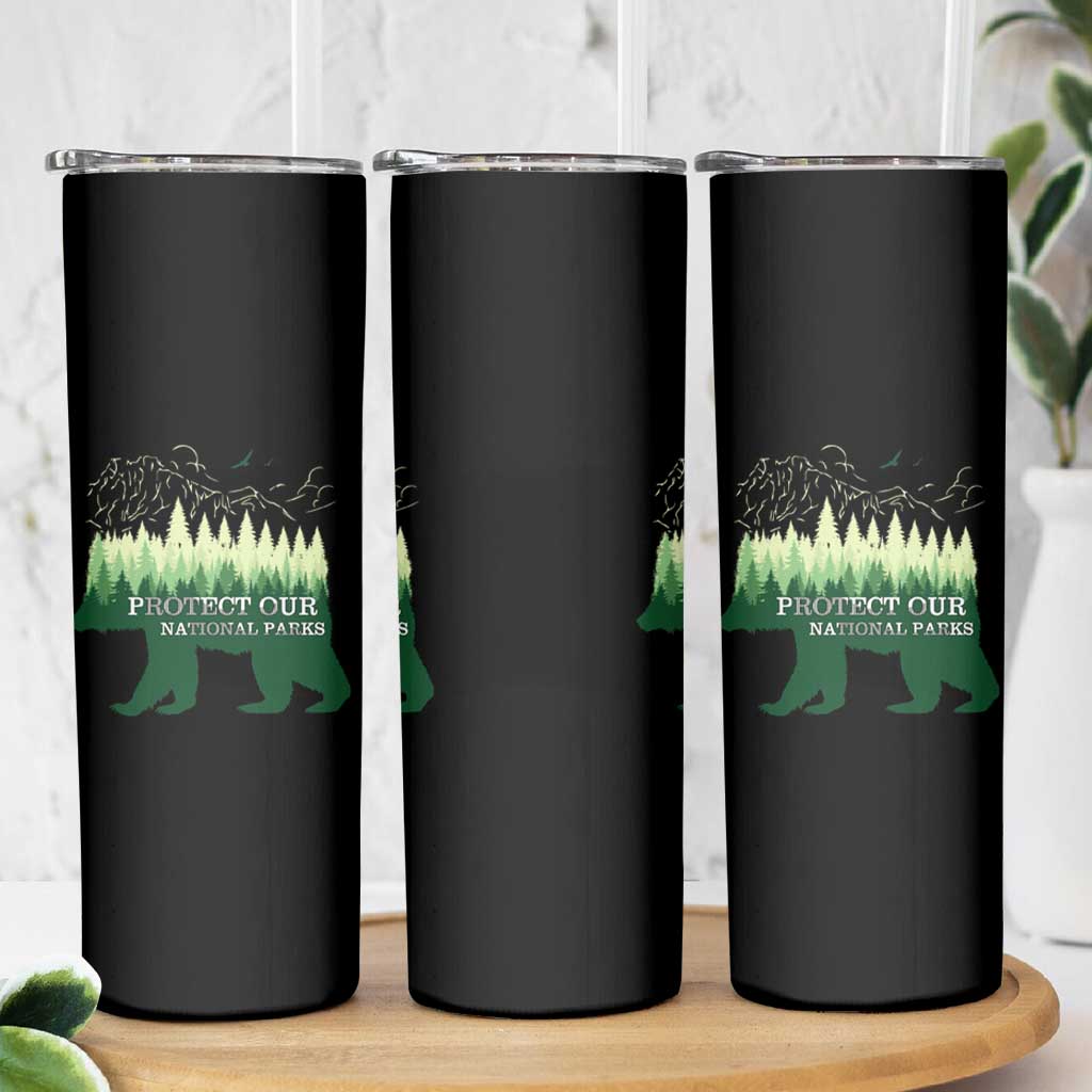 Protect Our Parks National Park Skinny Tumbler Bear Hiking Nature