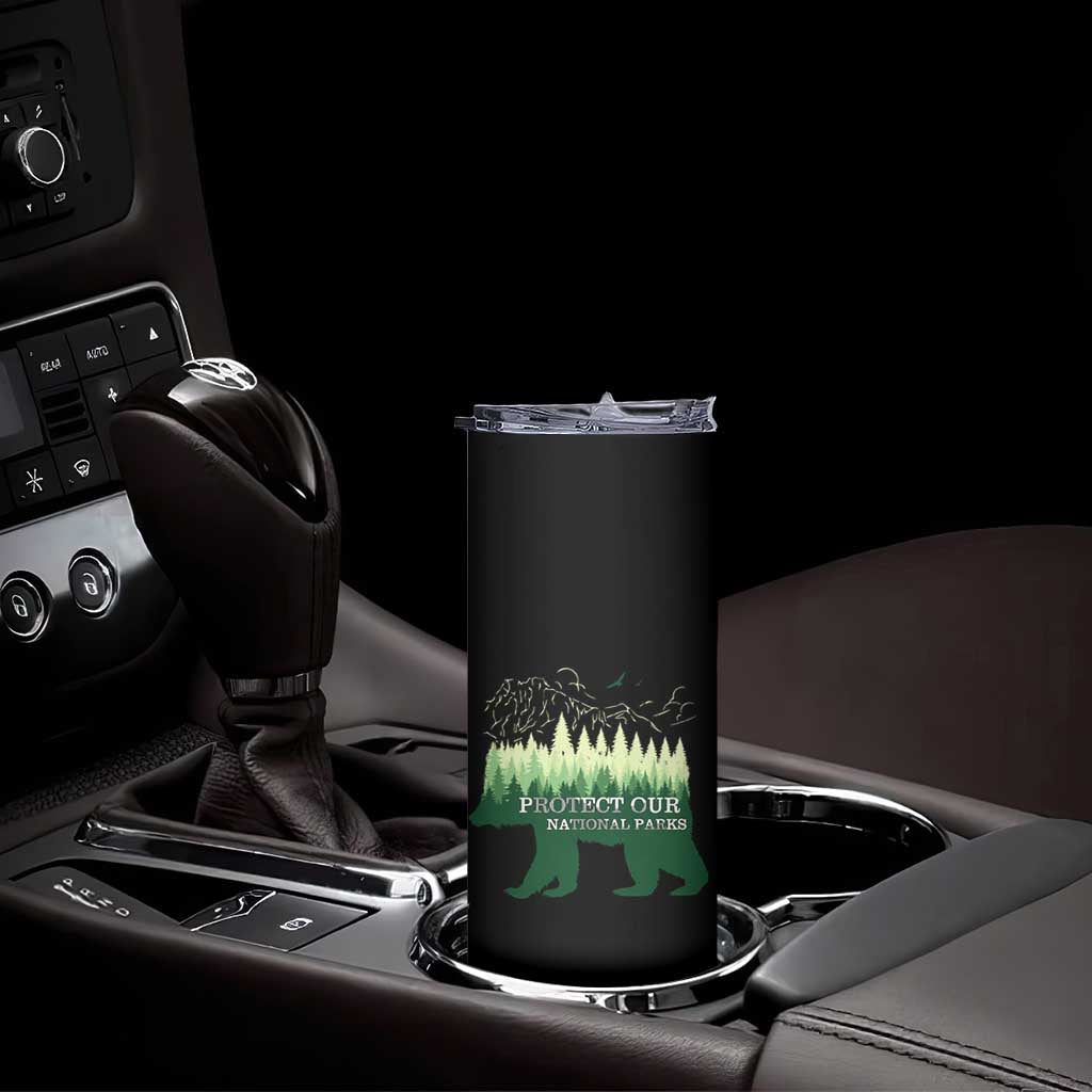 Protect Our Parks National Park Skinny Tumbler Bear Hiking Nature