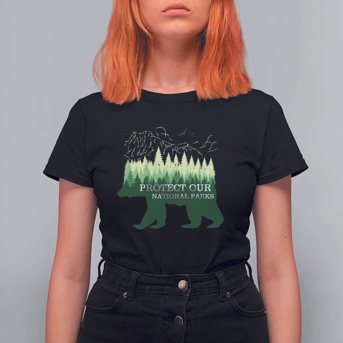 Protect Our Parks National Park T Shirt For Women Bear Hiking Nature