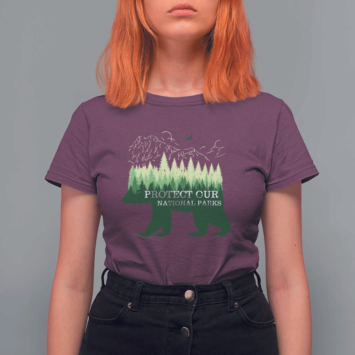 Protect Our Parks National Park T Shirt For Women Bear Hiking Nature