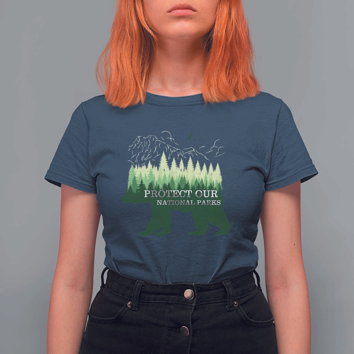 Protect Our Parks National Park T Shirt For Women Bear Hiking Nature